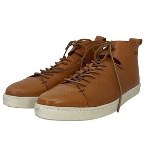 Lumi Shoes Women's 8.5 Brown Leather Lace Up Sneakers